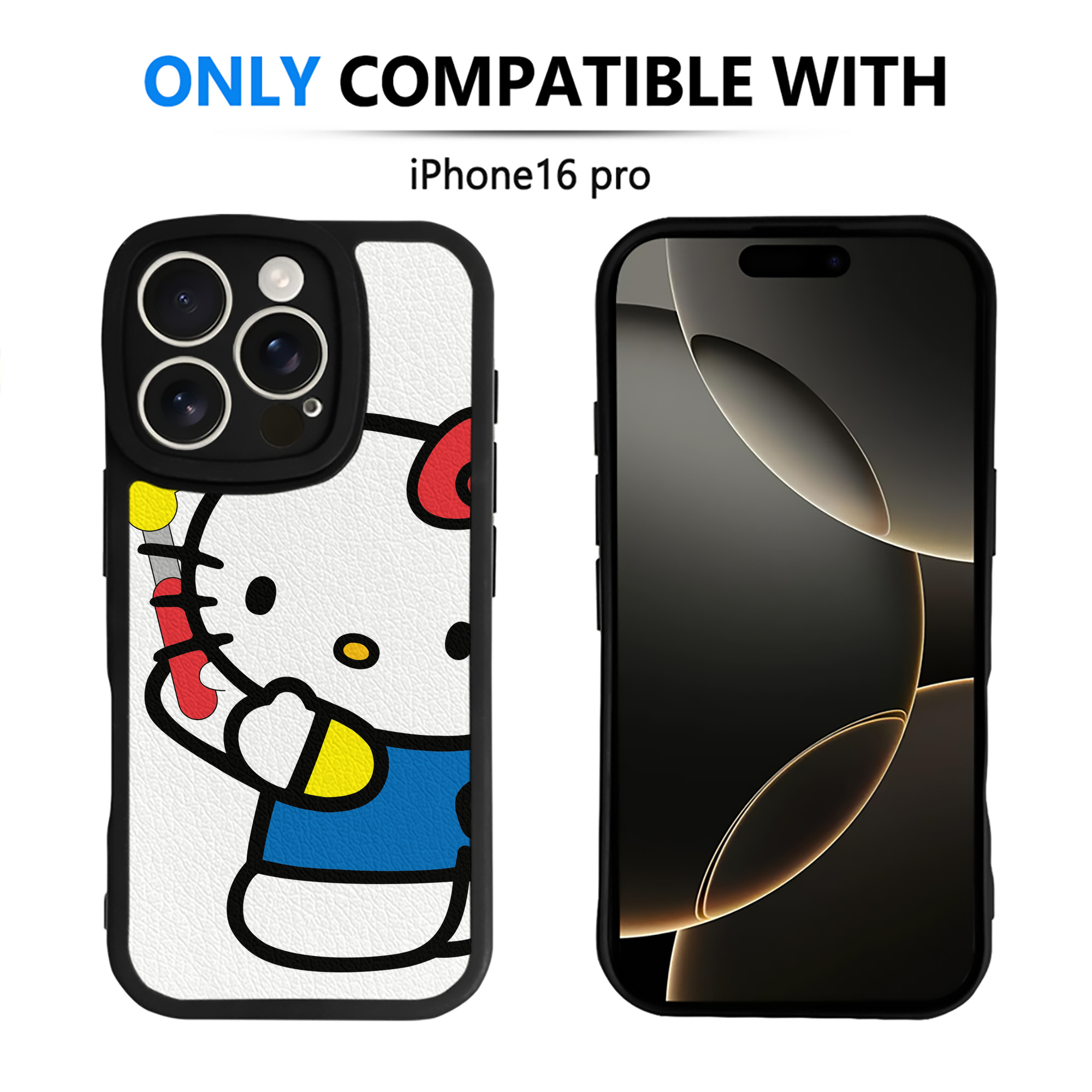 （画像用） Hello Kitty ハローキティ 【iPhone 16シリーズ対応】シリコンスマホケース（レザー調） 材質：シリコン
